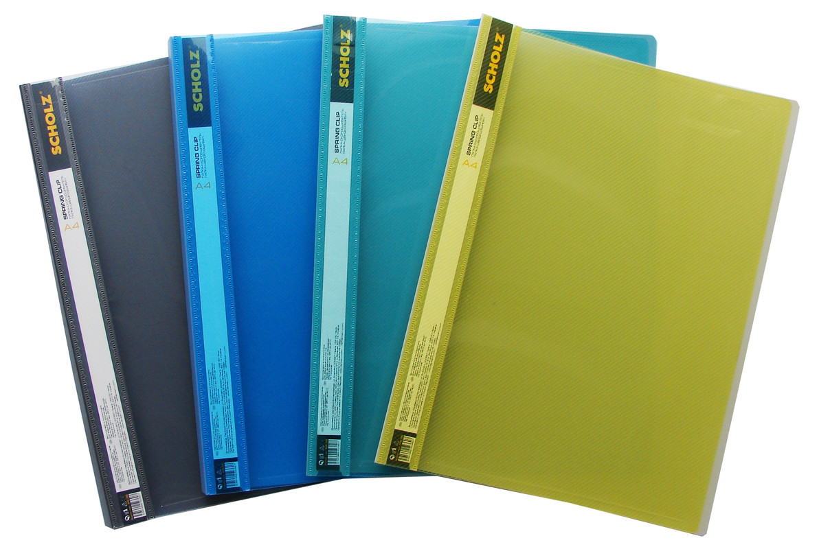 Папка-швидкозшивач SCHOLZ (5236SCH), Clip A, А4, PP, 600 мкм., різнобарвна